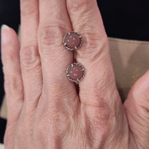 David Yurman Chatelaine Guava Quartz Stud Earrings - Picture 10 of 13